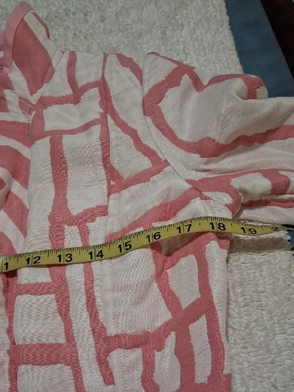 Pink & White Patterned Ruffle Blazer - Picture 5 of 8